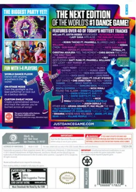 Just Dance 2014 box cover back